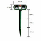 Solar Powered Animal Repeller | Motion Sensor Ultrasonic Defense