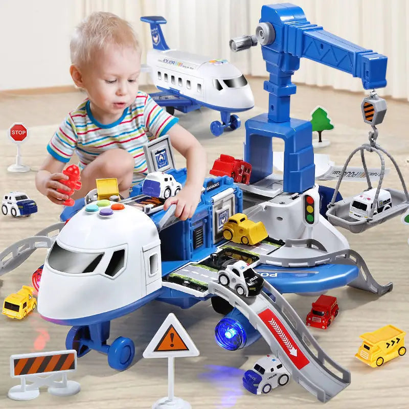 Educational Airport Playset | Interactive Vehicle Set with Accessories