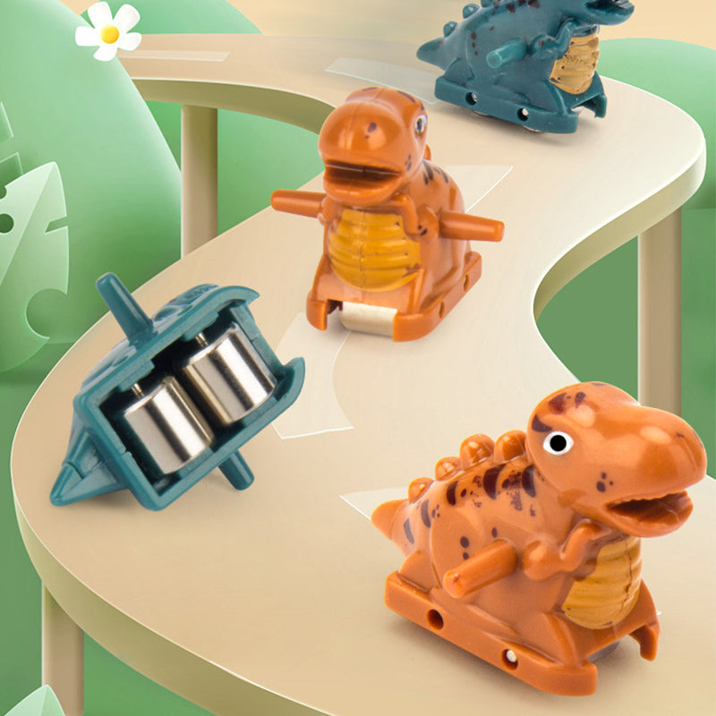 Interactive Dinosaur Track Set | LED Light Race Course With Climbing Cars