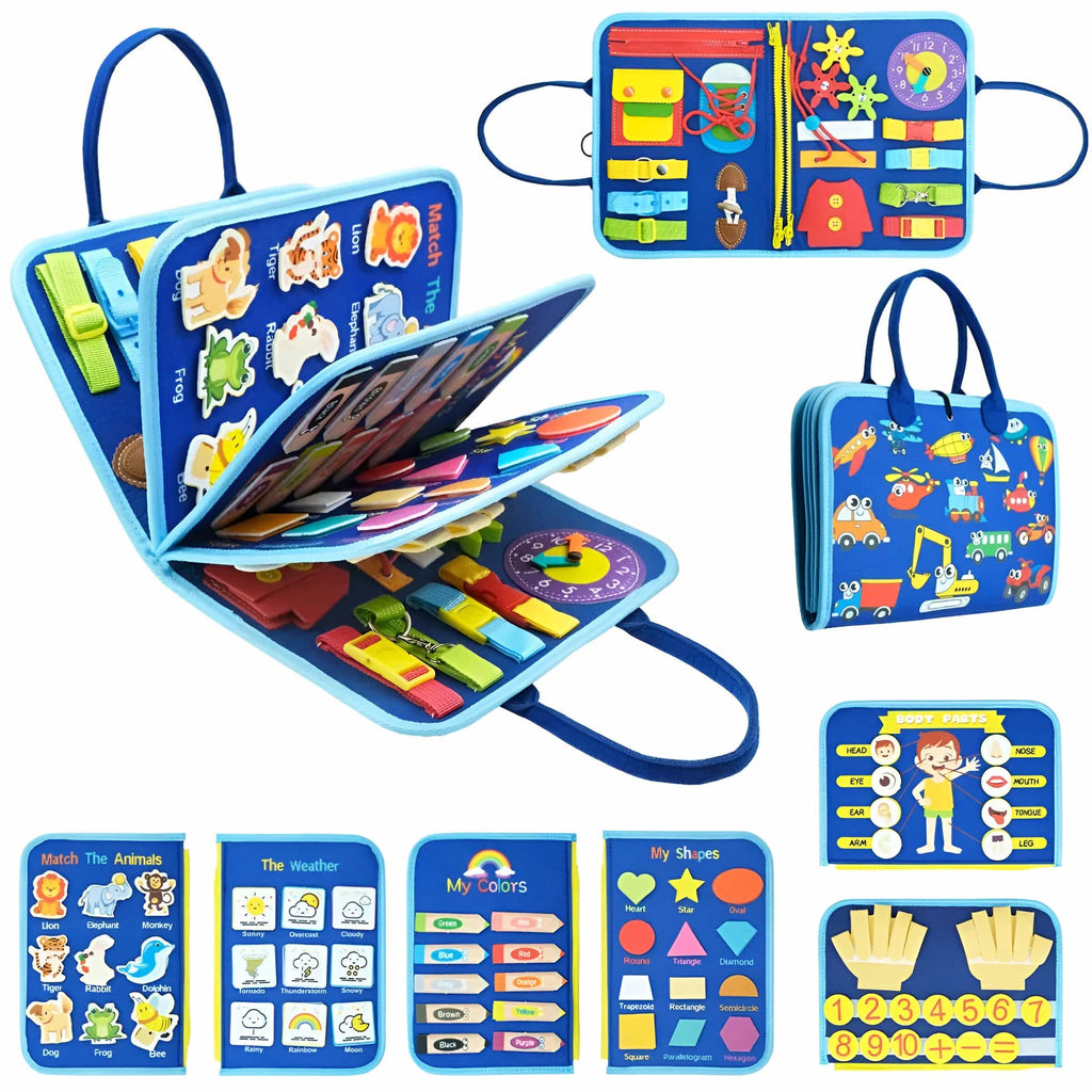 Educational Activity Book | Montessori Learning Toy with Fine Motor Skills Activities