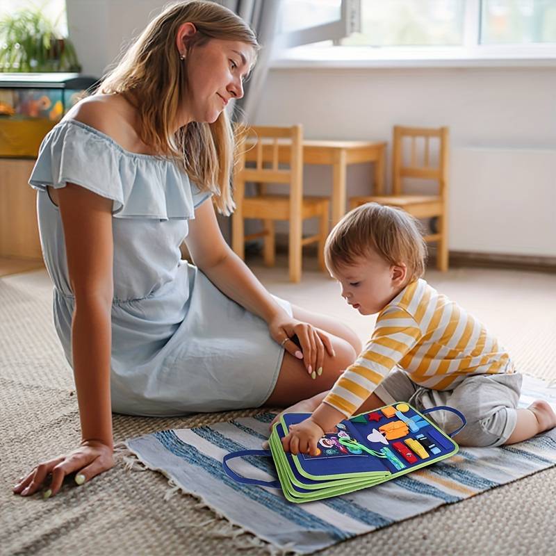 Educational Activity Book | Montessori Learning Toy with Fine Motor Skills Activities