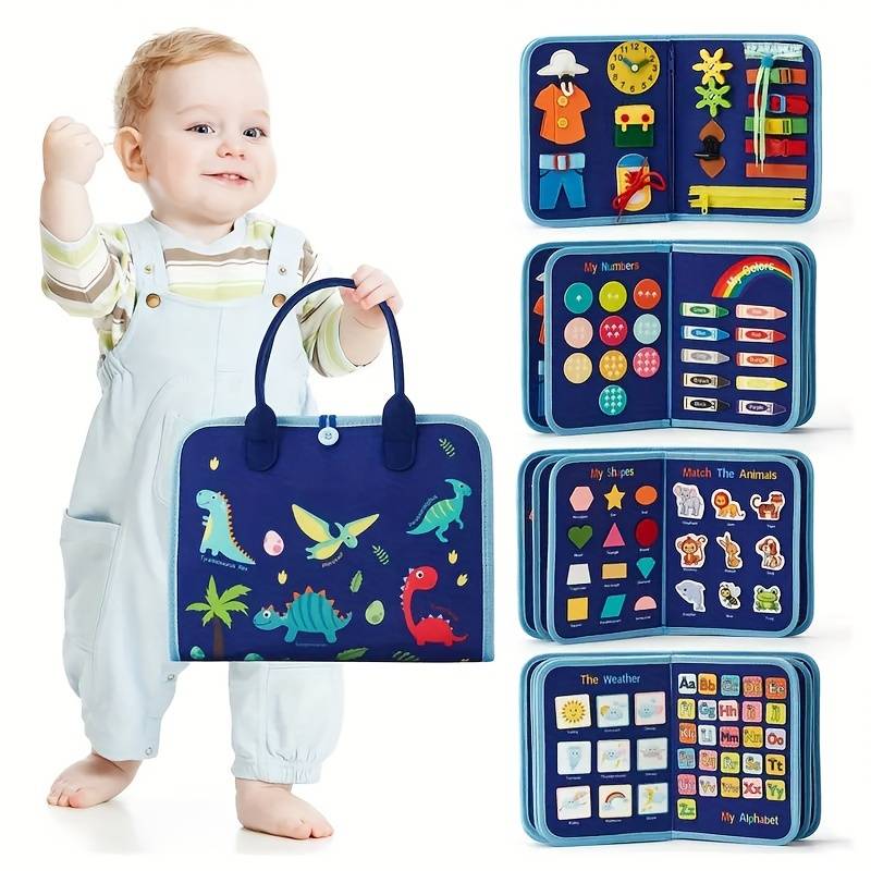 Educational Activity Book | Montessori Learning Toy with Fine Motor Skills Activities