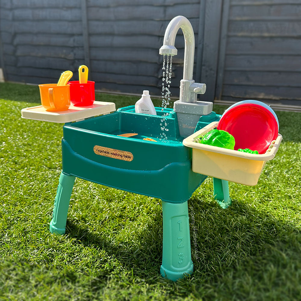 Kids Water Play Kitchen | Interactive Sink With Working Tap