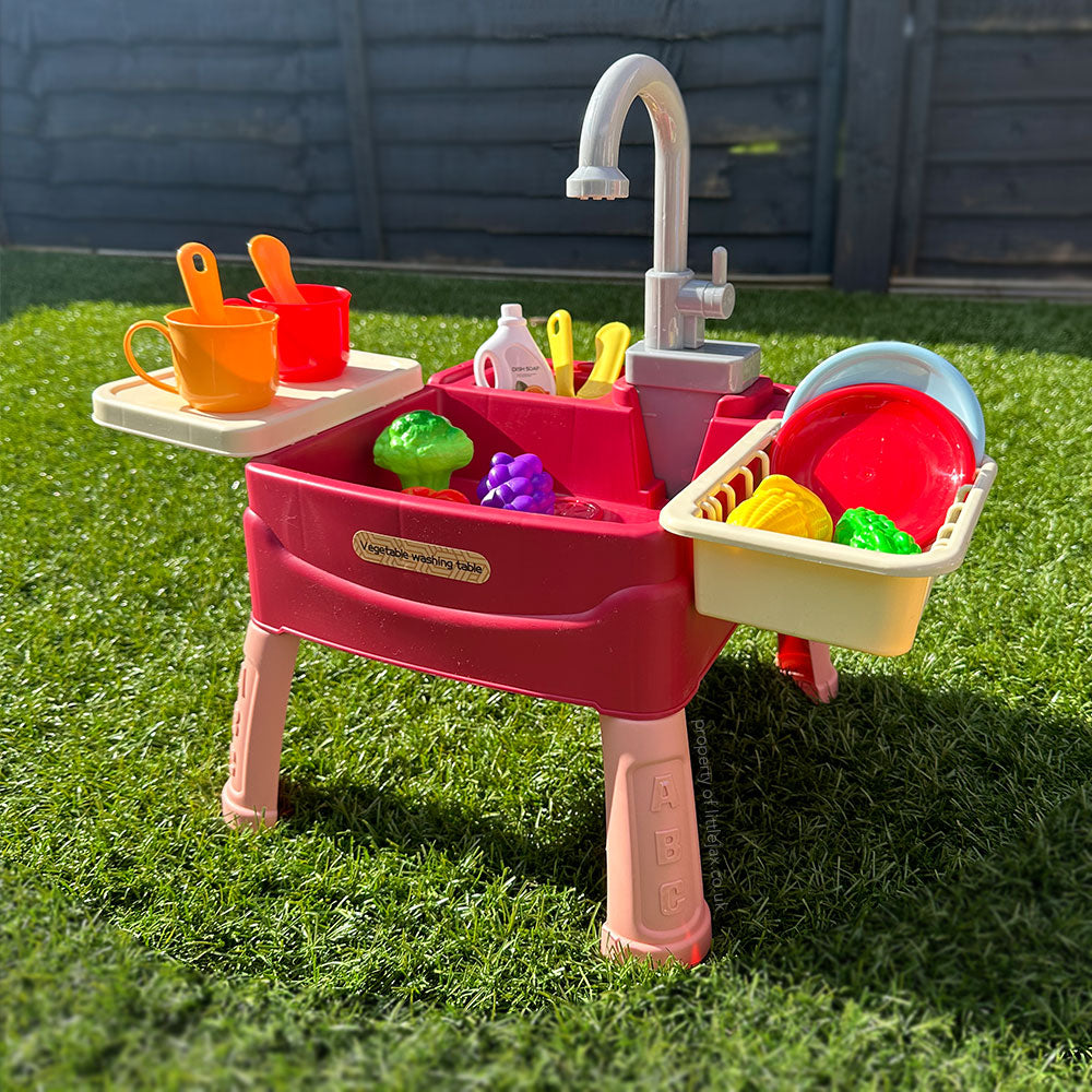 Kids Water Play Kitchen | Interactive Sink With Working Tap