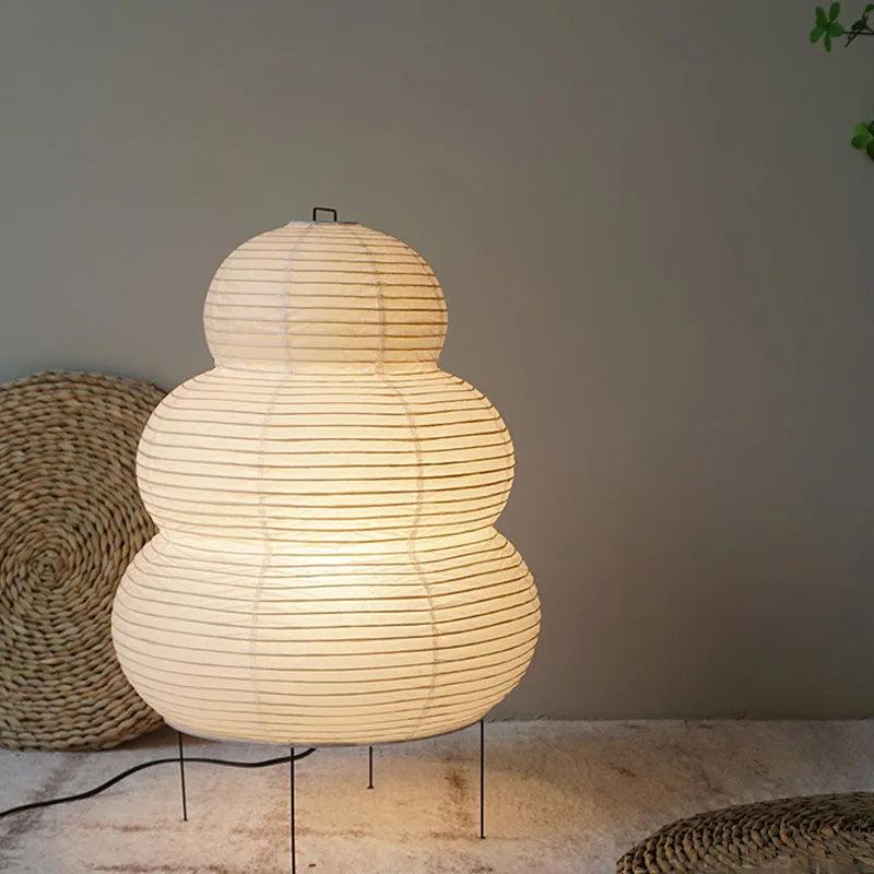 Japanese Rice Paper Floor Lamp | Tiered Lantern Design