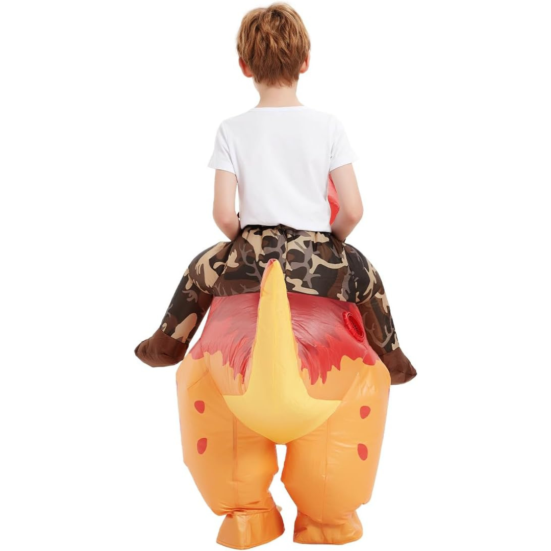 Inflatable Dinosaur Costume | Kids Ride-On T-Rex Design