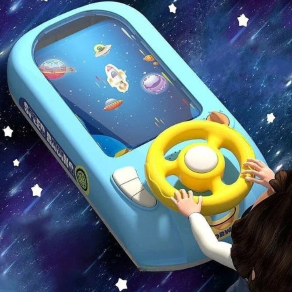 Interactive Space Steering Wheel | Kids Learning Toy with Lights and Sounds