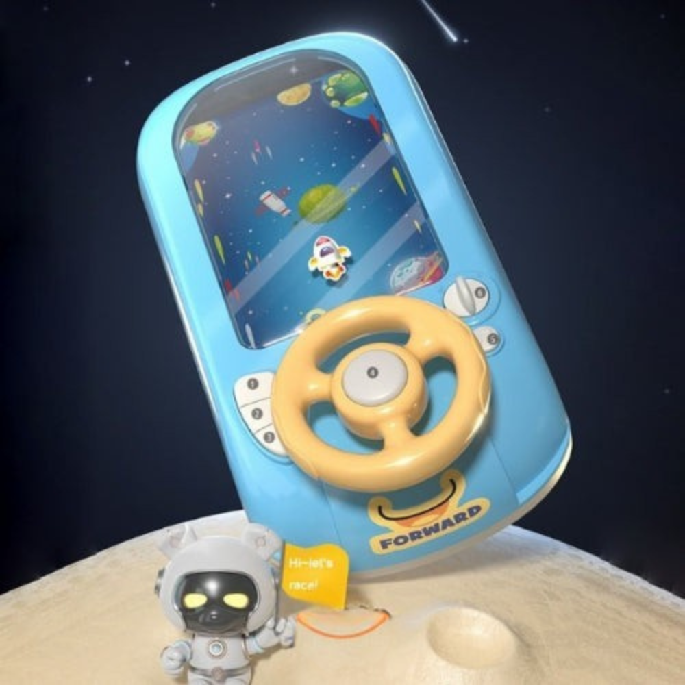 Interactive Space Steering Wheel | Kids Learning Toy with Lights and Sounds