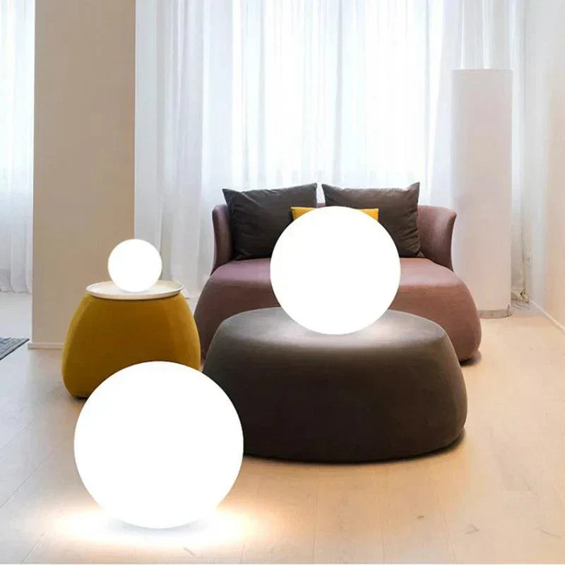 LED Ball Floor Lamp | Color Changing Waterproof Design