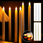 LED Taper Candles | 3D Flickering Flame Effect
