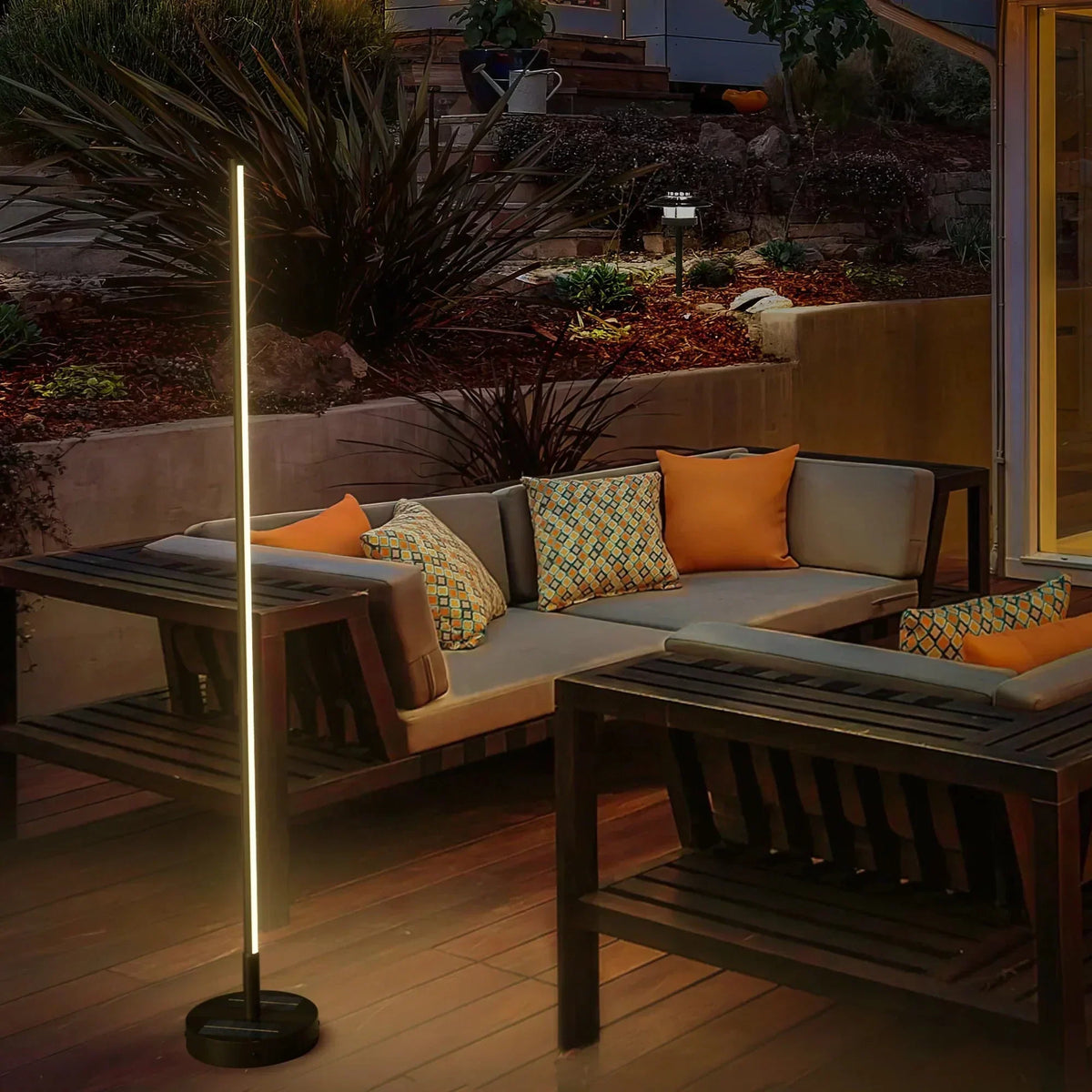 Modern Solar Floor Lamp | LED Outdoor Garden Light