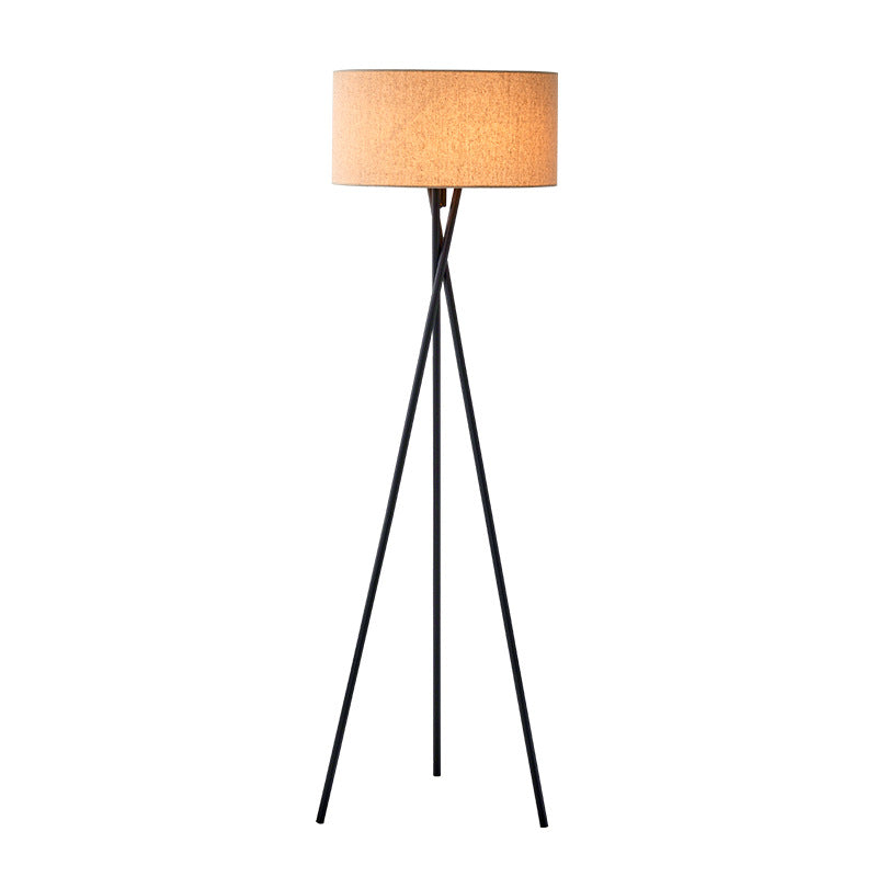 Modern Tripod Floor Lamp | Fabric Shade with Metal Base