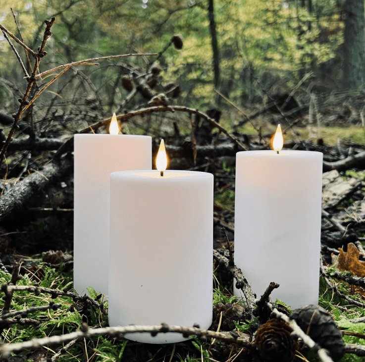 Outdoor LED Flameless Candles | Waterproof Remote Control Set of 3