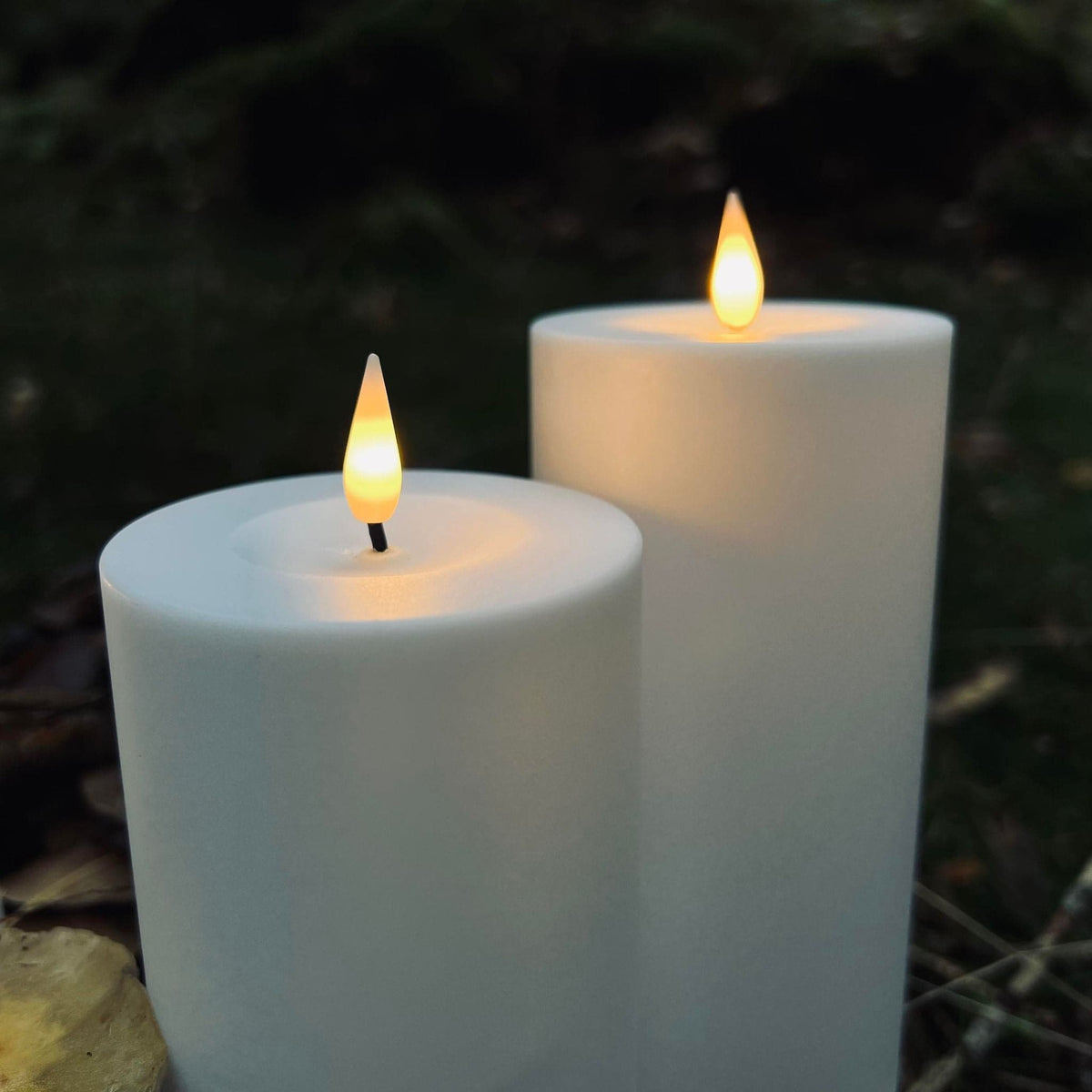 Outdoor LED Flameless Candles | Waterproof Remote Control Set of 3