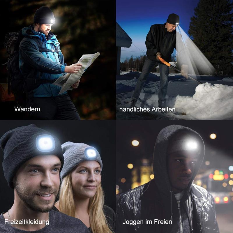 LED Beanie Hat | Rechargeable Light Knit Winter Cap