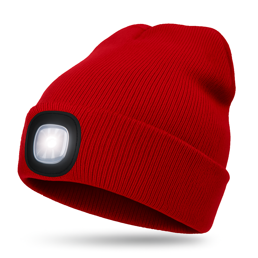 LED Beanie Hat | Rechargeable Light Knit Winter Cap