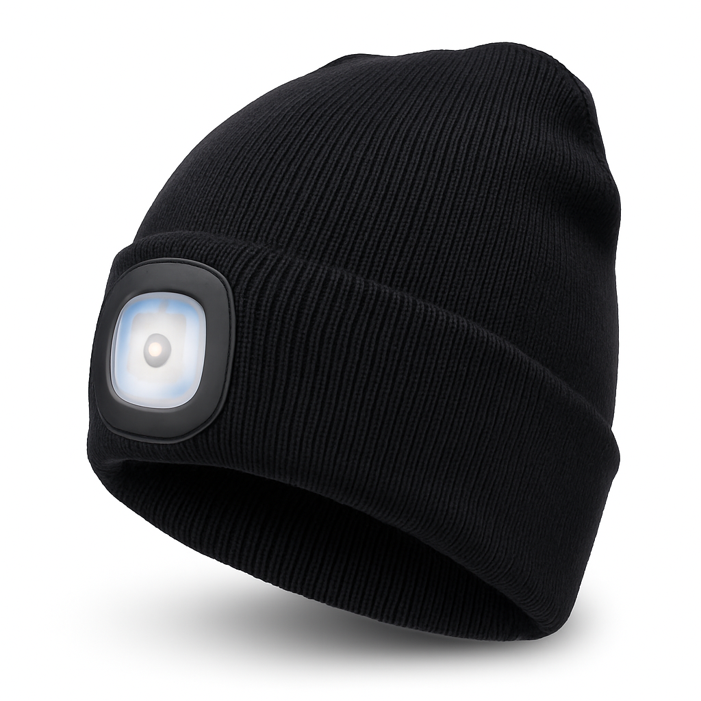 LED Beanie Hat | Rechargeable Light Knit Winter Cap
