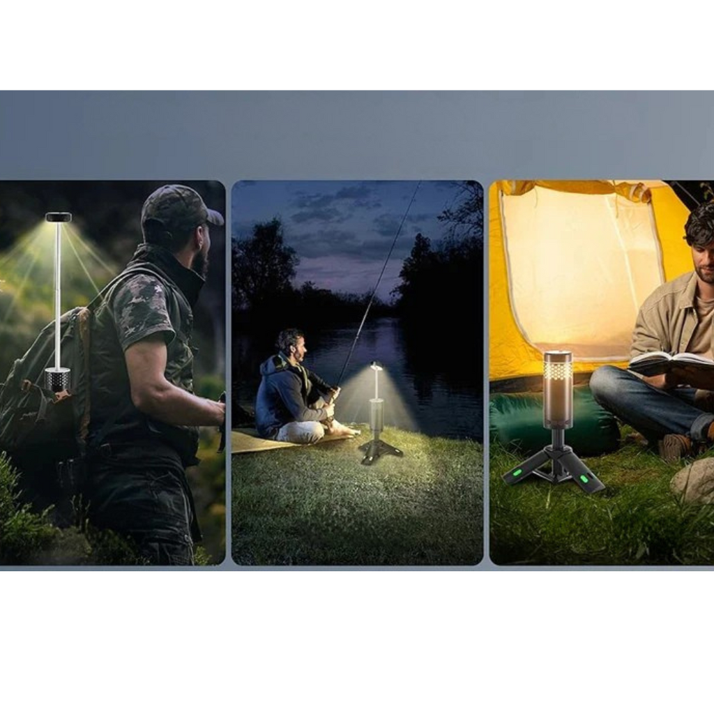 Rechargeable LED Camping Lantern | Tripod Stand with Power Bank
