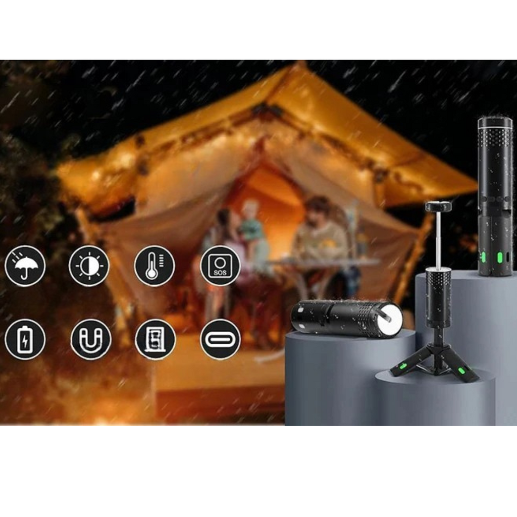 Rechargeable LED Camping Lantern | Tripod Stand with Power Bank