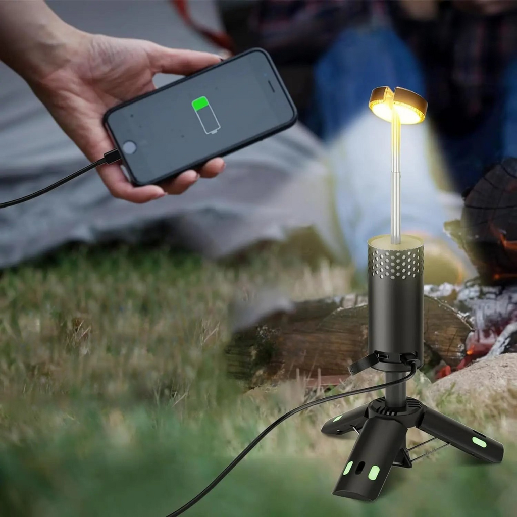 Rechargeable LED Camping Lantern | Tripod Stand with Power Bank