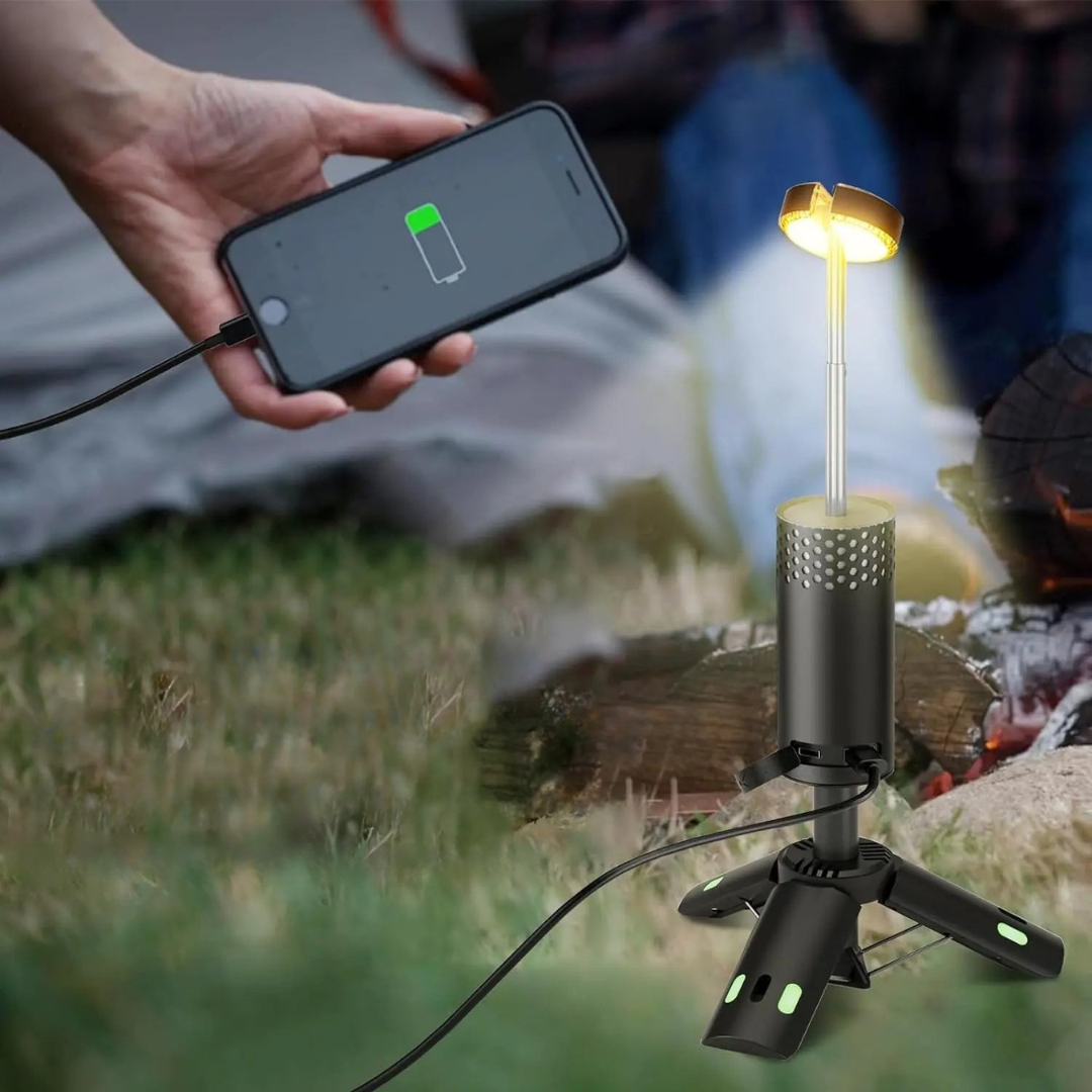 Rechargeable LED Camping Lantern | Tripod Stand with Power Bank