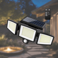 Solar Motion Security Light | Three Adjustable LED Heads with Remote