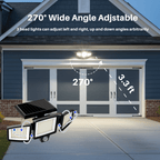 Solar Motion Security Light | Three Adjustable LED Heads with Remote