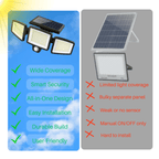 Solar Motion Security Light | Three Adjustable LED Heads with Remote