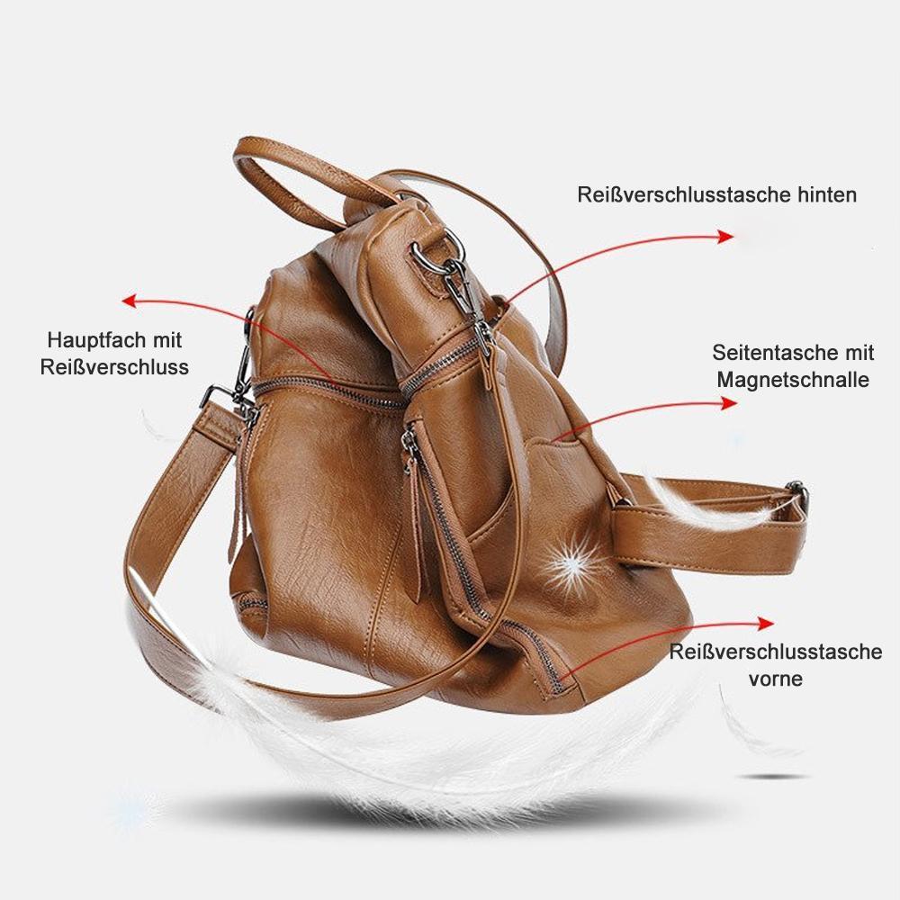 Leather Backpack | Anti-Theft Convertible Design