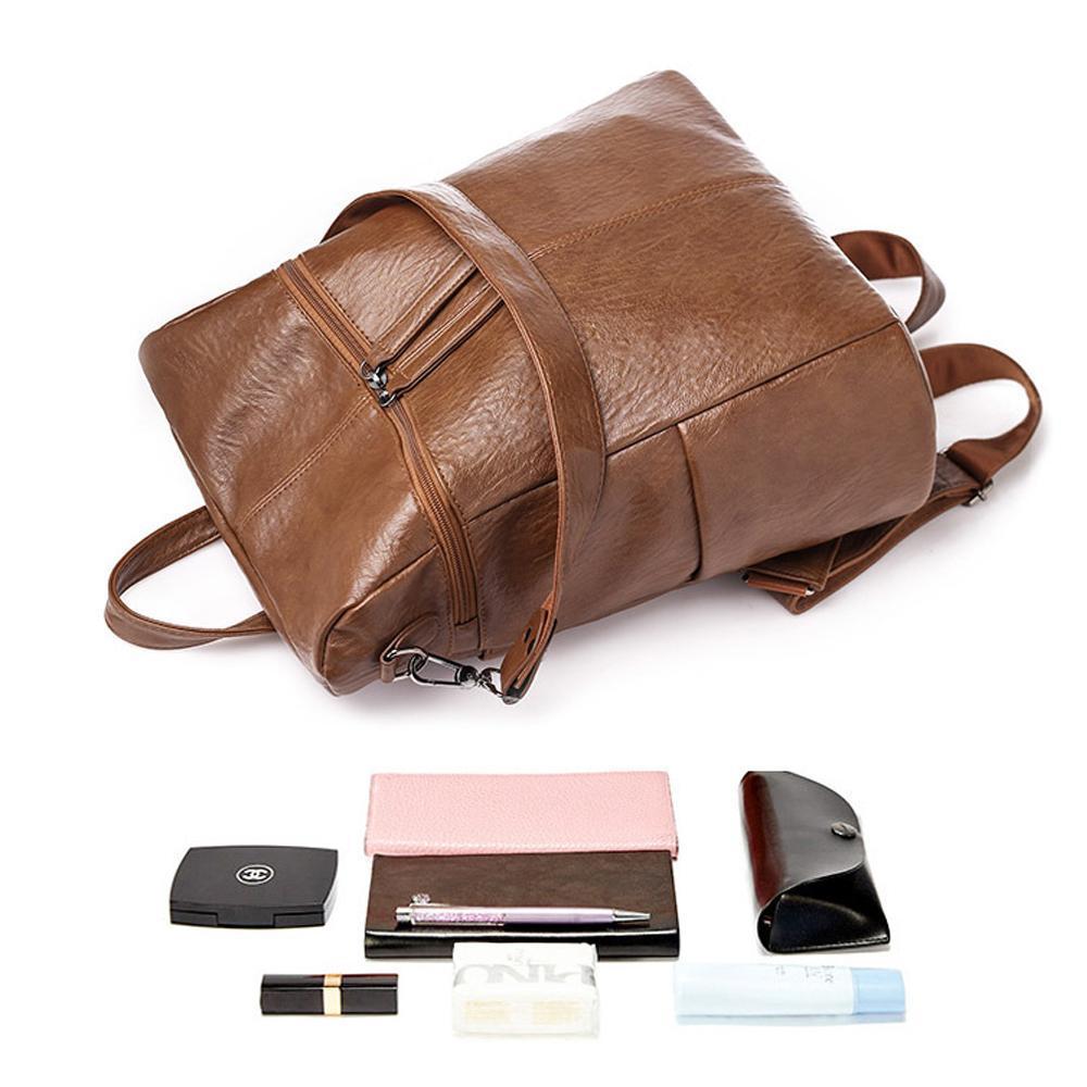Leather Backpack | Anti-Theft Convertible Design