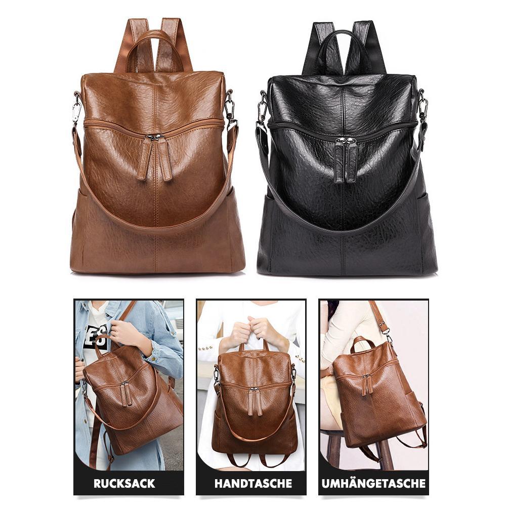 Leather Backpack | Anti-Theft Convertible Design