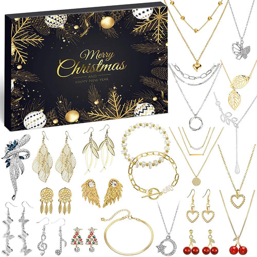Christmas Advent Calendar | 24 Piece Jewelry Set