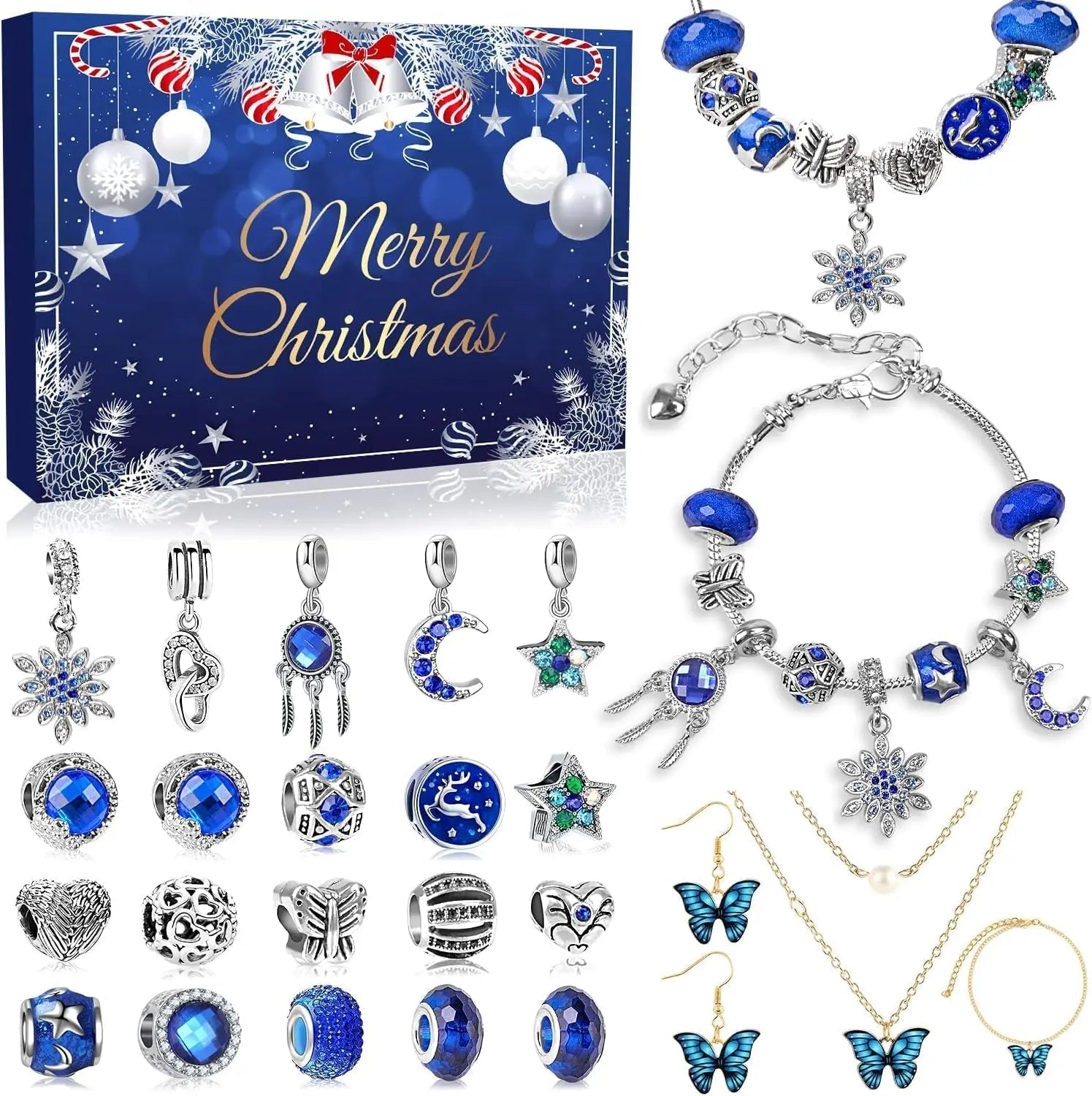 Christmas Advent Calendar | 24 Piece Jewelry Set