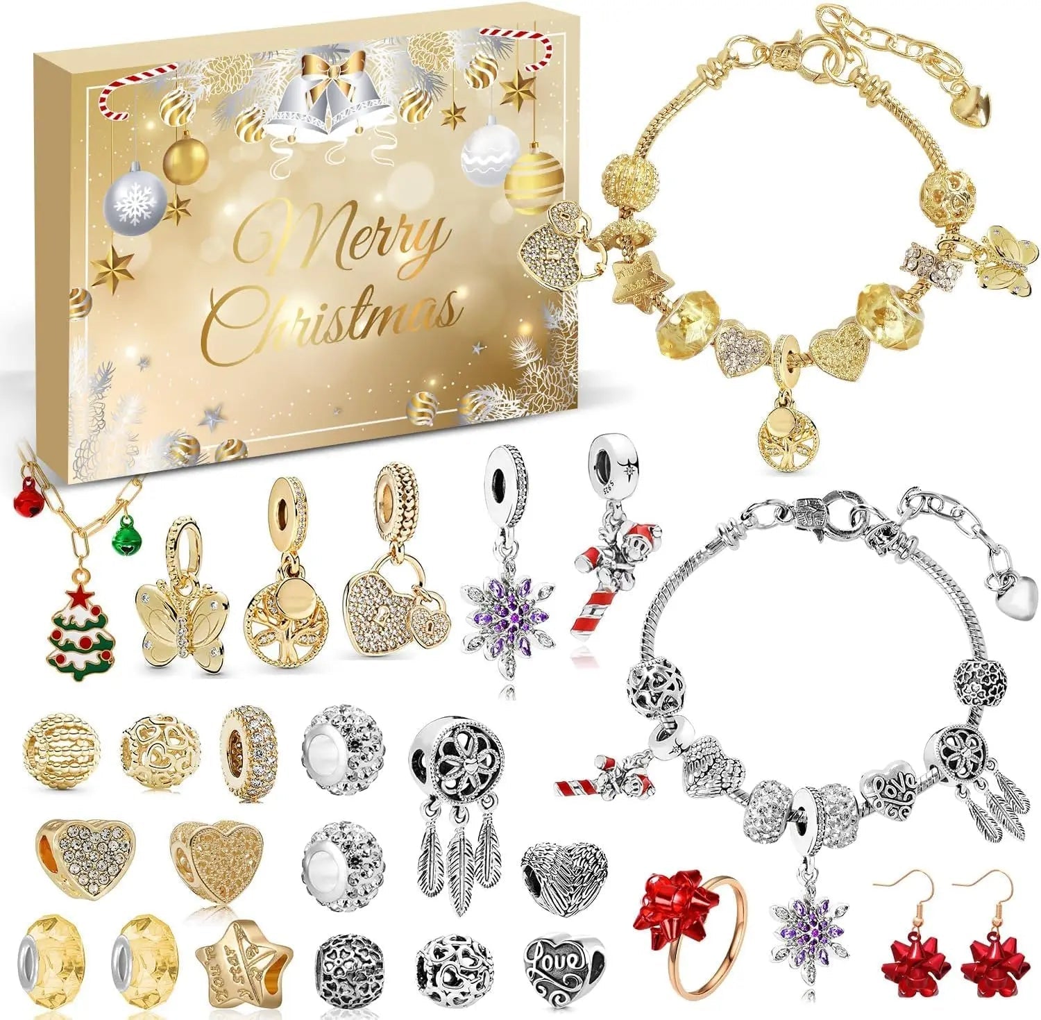 Christmas Advent Calendar | 24 Piece Jewelry Set