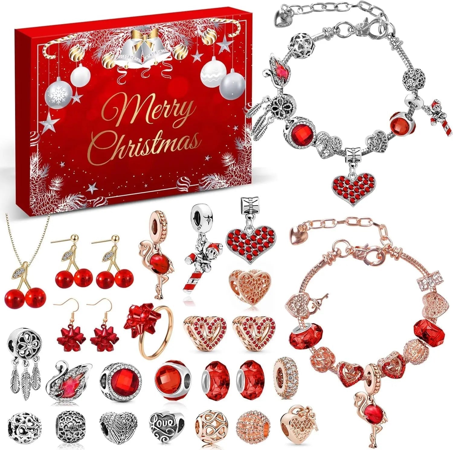 Christmas Advent Calendar | 24 Piece Jewelry Set