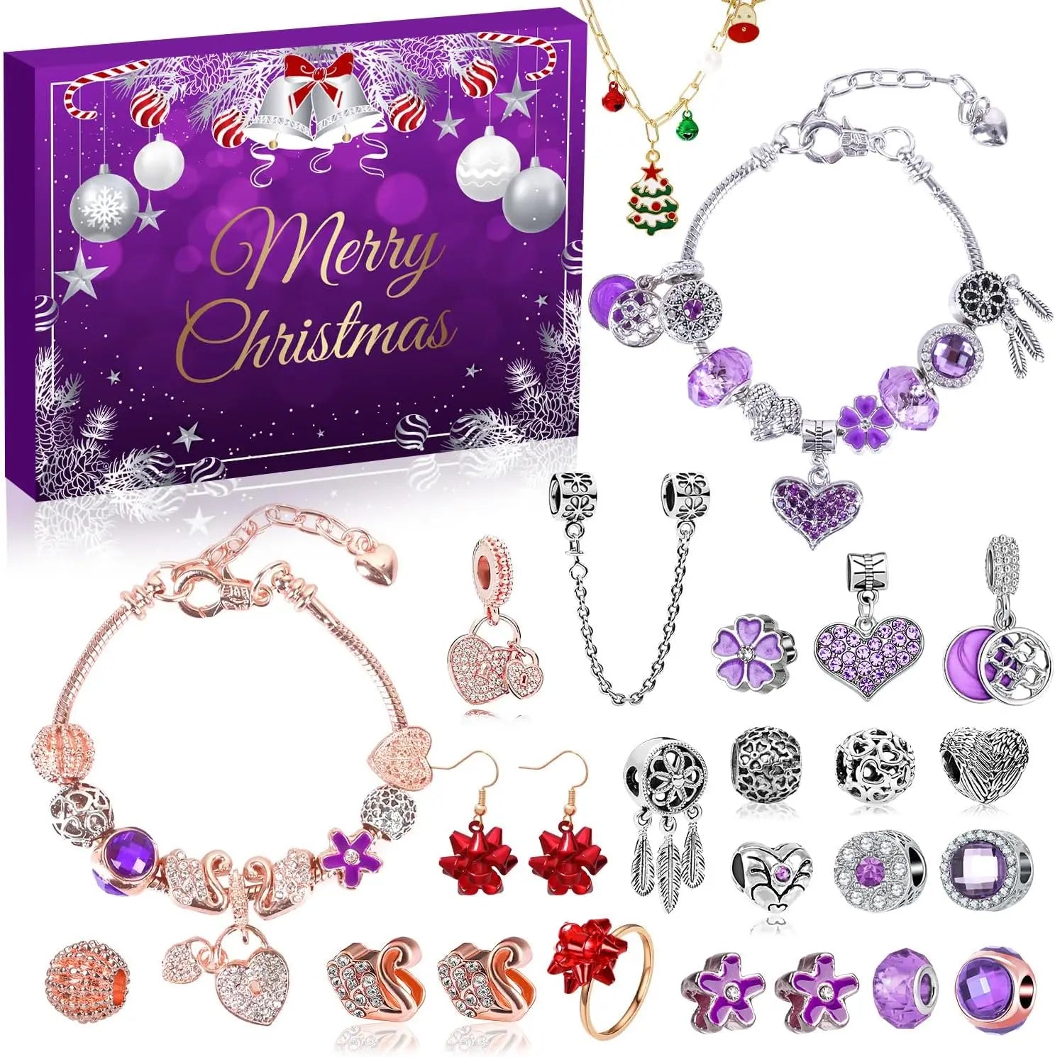 Christmas Advent Calendar | 24 Piece Jewelry Set