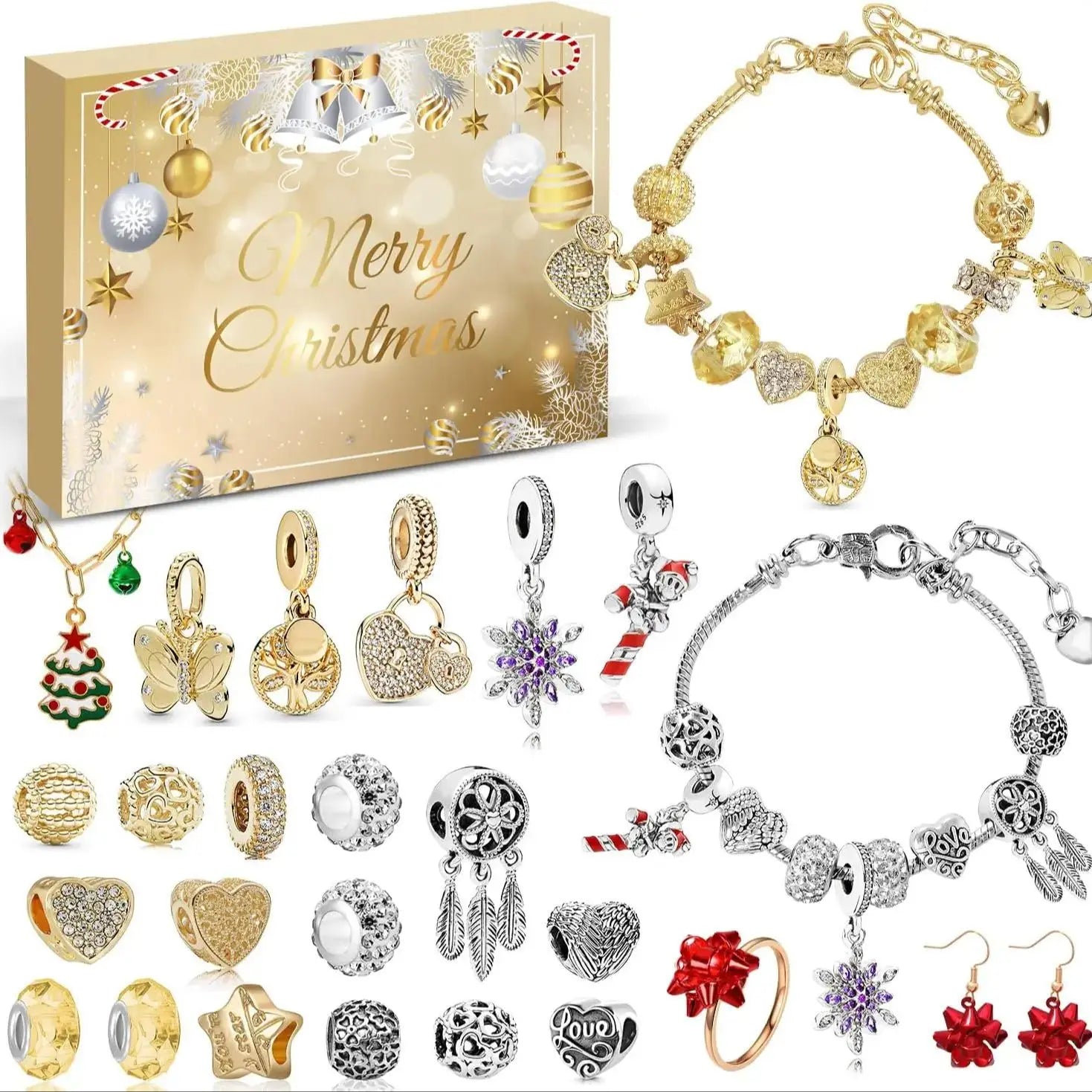 Christmas Advent Calendar | 24 Piece Jewelry Set
