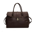Classic Boston Leather Handbag | Top Handle With Detachable Strap