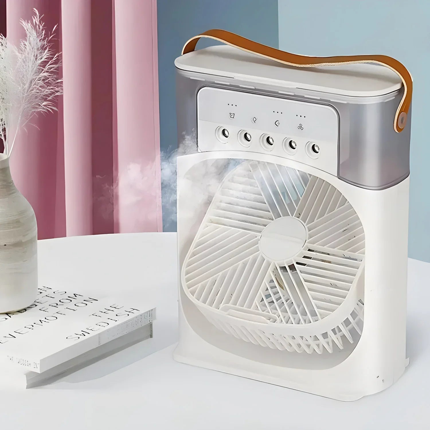Smart Portable Air Cooler | 3-in-1 Fan With LED Ambient Light
