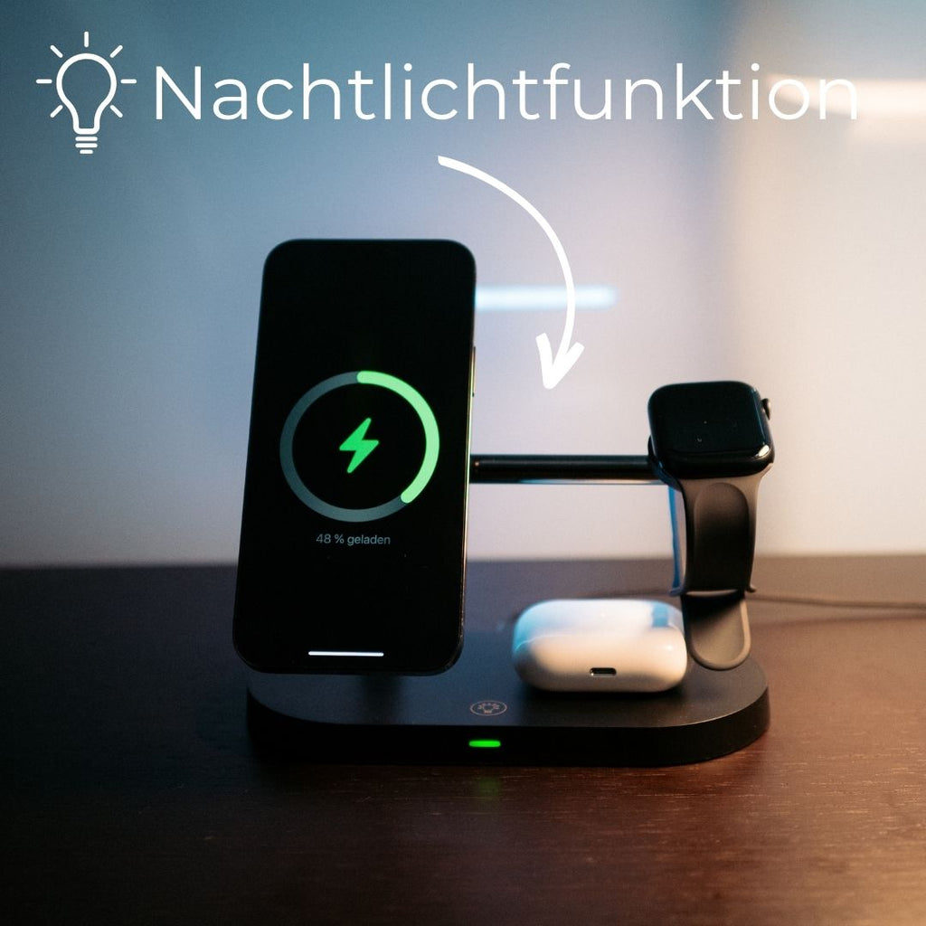 Smart Wireless Charging Station | 3-in-1 Device Dock