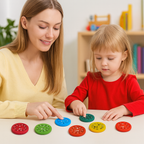 Educational Math Fidget Spinners | Colorful Learning Discs Set