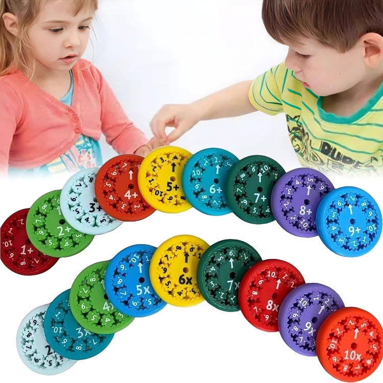 Educational Math Fidget Spinners | Colorful Learning Discs Set