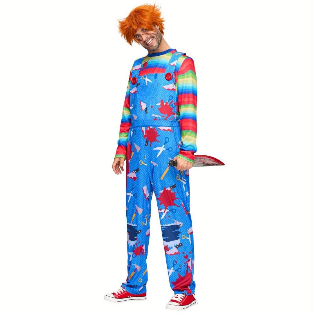 Halloween Horror Costume | Striped Jumper With Bloody Pattern