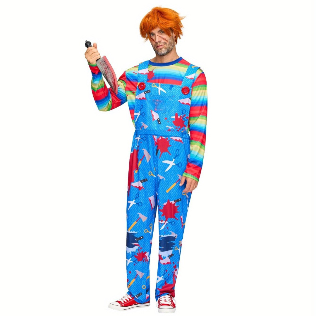 Halloween Horror Costume | Striped Jumper With Bloody Pattern