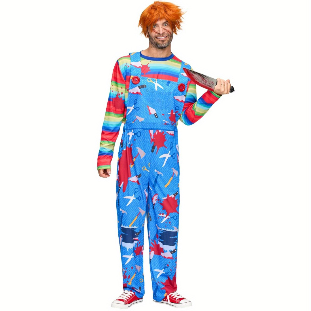 Halloween Horror Costume | Striped Jumper With Bloody Pattern