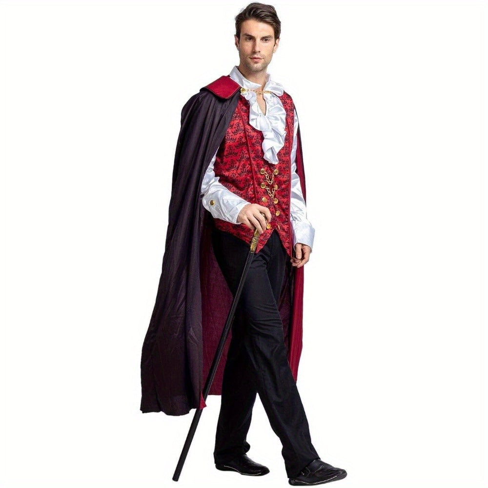 Gothic Vampire Costume | Victorian Style Cape and Vest Set