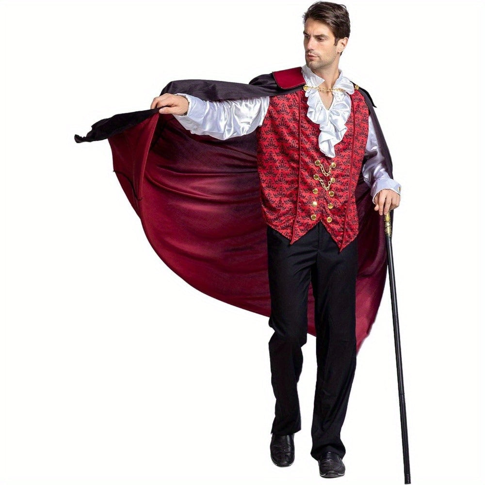 Gothic Vampire Costume | Victorian Style Cape and Vest Set