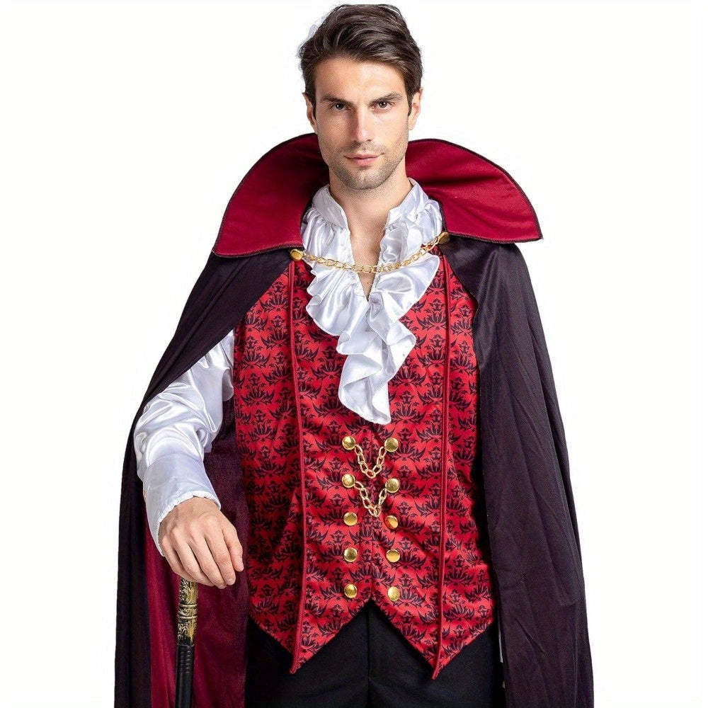 Gothic Vampire Costume | Victorian Style Cape and Vest Set