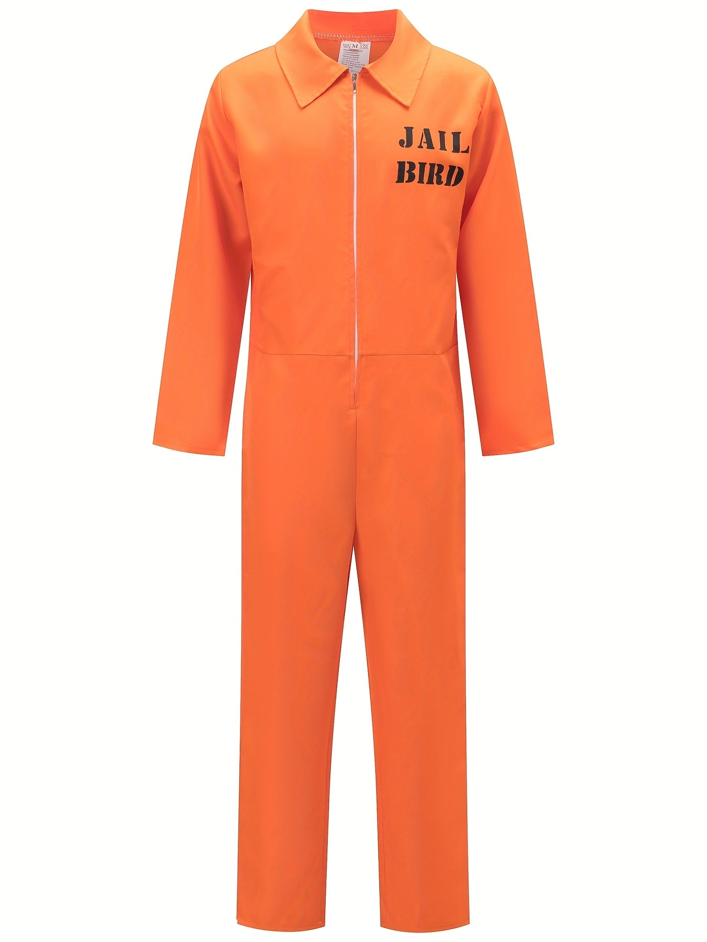 Halloween Prison Jumpsuit | Orange Zip-Front Costume