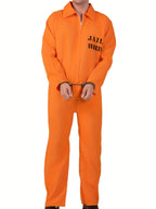 Halloween Prison Jumpsuit | Orange Zip-Front Costume